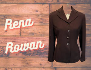 RENA ROWAN Women's 4 Button Blazer Jacket Pockets Lined Career Black Size 8 New